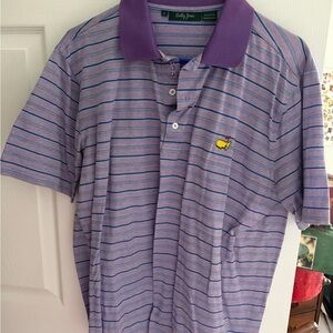 Bobby Jones Purple and Blue Striped Polo Shirt